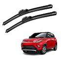 KyloXtreme Perfect Fitting Frameless Windshield 100% Scratch Proof Cleaning Water Repellant Silicon Wiper Blades Suitable for MAHINDRA KUV 100 (Set of 2)