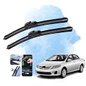 KyloXtreme Perfect Fitting Frameless Windshield 100% Scratch Proof Cleaning Water Repellant Silicon Wiper Blades Suitable for COROLLA D 24,P 16 (Set of 2)