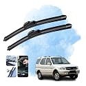 KyloXtreme Perfect Fitting Frameless Windshield 100% Scratch Proof Cleaning Water Repellant Silicon Wiper Blades Suitable for Tata Safari D 24,P 20 (Set of 2)