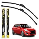 KyloXtreme Perfect Fitting Frameless Windshield 100% Scratch Proof Cleaning Water Repellant Silicon Wiper Blades Suitable for Maruti Suzuki Swift D 21,P 19 (Set of 2)