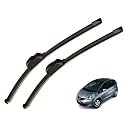 KyloXtreme Perfect Fitting Frameless Windshield 100% Scratch Proof Cleaning Water Repellant Silicon Wiper Blades Suitable for Jazz D 26,P 14 (Set of 2)