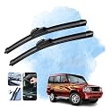 KyloXtreme Perfect Fitting Frameless Windshield 100% Scratch Proof Cleaning Water Repellant Silicon Wiper Blades Suitable for TATA SUMO D 20,P 20 (Set of 2)