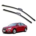 KyloXtreme Perfect Fitting Frameless Windshield 100% Scratch Proof Cleaning Water Repellant Silicon Wiper Blades Suitable for Chevrolet Cruze (Set of 2) (Driver Side - 24", Passenger Side - 18")