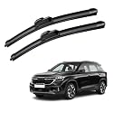 KyloXtreme Perfect Fitting Frameless Windshield 100% Scratch Proof Cleaning Water Repellant Silicon Wiper Blades Suitable for KIA SELTOS (Set of 2) (Driver Side - 24", Passenger Side - 18")