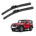 KyloXtreme Perfect Fitting Frameless Windshield 100% Scratch Proof Cleaning Water Repellant Silicon Wiper Blades Suitable for MAHINDRA THAR D 14,P 14 (Set of 2)