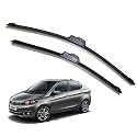 KyloXtreme Perfect Fitting Frameless Windshield 100% Scratch Proof Cleaning Water Repellant Silicon Wiper Blades Suitable for TATA TIGOR (Driver Side - 22", Passenger Side - 16") (Set of 2)