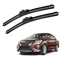 KyloXtreme Perfect Fitting Frameless Windshield 100% Scratch Proof Cleaning Water Repellant Silicon Wiper Blades Suitable for Nissan Sunny D 21,P 14 (Set of 2)