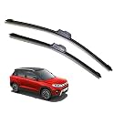 Kylo Perfect Fitting Frameless Windshield 100% Scratch Proof Cleaning Water Repellant Silicon Wiper Blades Suitable for MARUTI SUZUKI VITRA BREZZA (Set of 2) (Driver Side - 24", Passenger Side - 17")