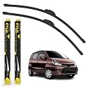 KyloXtreme Perfect Fitting Frameless Windshield 100% Scratch Proof Cleaning Water Repellant Silicon Wiper Blades Suitable for Maruti Suzuki Zen Estilo D21" P12" (Set of 2 Pcs)