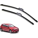 KyloXtreme Silcon Wiper Blades for POLO Perfect Fitting Frameless Windshield 100% Scratch Proof Cleaning Water Repellant Silicon Wiper Blades Suitable for POLO D 24,P 16 (Set of 2)