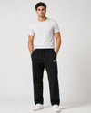 Kynetic Men Striped Black Track Pants