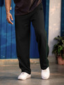 Kynetic Striped Men Black Track Pants