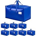 KYODOLED 8 Pack Blue Moving Bags, 24 Gal Large Storage Totes for College
