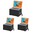 KYODOLED Black Suggestion Box With Lock, Acrylic Donation Box, 3 Pack