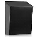 KYODOLED Mailbox for Outside, Wall Mount Mail Drop Box, Black