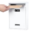 KYODOLED Wall Mount Locking Mailbox for Outside, Combination Lock, White