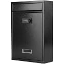 KYODOLED Wall Mount Locking Mailbox for Outside, Combination Lock, Black