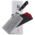 KYOKU Vegetable Cleaver Knife - 7" - Shogun Series - Japanese Style VG10 Steel Core Forged Damascus Blade - with Sheath &amp; Case
