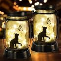 kyoryuger Cat Solar Lanterns 2PACK Cat Lover Gifts for Women Mom Grandma Christmas Cat Gifts for Cat Lovers Cat Memory Lantern with Stake for Yard Lawn Patio Garden Decor and Bedroom Decoration
