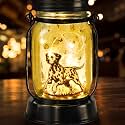 kyoryuger Dalmatian Gifts for Women/Men Dalmatian Solar Lanterns Mom Birthday Spotted Dog Lovers Lantern Pet Loss Firehouse Dog Memorial Lights Solar Garden Decor Yard, Patio,Backyard,Porch Torches