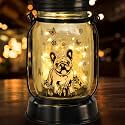 kyoryuger French Bulldog Frenchie Gifts for Women/Men French Bulldog Solar Lanterns Dog Mom Birthday Dog Lovers Lantern Pet Loss Pet Memorial Solar Garden Decor Yard, Patio,Backyard,Porch Torches