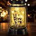 kyoryuger German Shepherd Gifts for Women/Men, German Shepherd Solar Lanterns Dog Mom Birthday, Dog Lovers Lantern, Pet Loss Pet Memorial, Solar Garden Decor Outside for Yard, Patio,Backyard,Porch