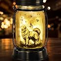 kyoryuger Great Pyrenees Gifts for Women/Men Great Pyrenees Dog Solar Lanterns Mom Birthday Dog Lovers Lantern Pet Loss Pet Memorial Lights Solar Garden Decor Yard, Patio,Backyard,Porch Torches Light