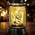 kyoryuger Maltese Dog Gifts for Women/Men Maltese Solar Lanterns Birthday Dog Lovers Lantern Pet Loss Dog Memorial Lights Solar Garden Decoration for Yard, Patio,Backyard,Porch Torches Light