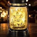 kyoryuger Pig Gifts for Women/Men/Kids Pig Lovers Animal Solar Lantern, Piglet Animal, Solar Garden Decoration, Night Light Room Decor Farm Piglet Present Yard, Patio,Backyard,Porch, Torches