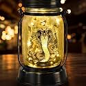 kyoryuger Snake Gifts for Women/Men Snake Solar Lanterns Mom Birthday King Cobra Snakes Animal Lovers Lantern Animal Memorial Lights Solar Garden Decoration for Yard, Patio,Backyard,Porch Torches