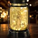 kyoryuger Virgin Mary Religious Gifts for Women/Men Virgin Mary Praying Solar Lantern Mom Birthday, Mothers Day, Religious Solar Garden Decoration Outside for Yard, Patio,Backyard,Porch, Torches
