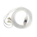 KZ Type-C Upgrade Cable for IEM, In Ear Monitor, 4 Core Oxygen Free Silver-Plated Cable with Built-In DAC Chip in Type-C Nickle Plated Plug & 0.75 2Pin Connector