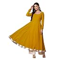 KZA Womens Georgette Hand Embroidered Flared Anarkali