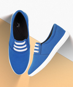 Kzaara Slip On Sneakers For Men Blue