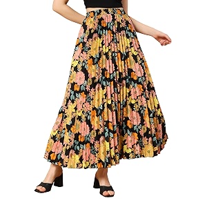 KZULLY Floral Printed Maxi Skirt