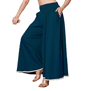 KZULLY Palazzo for Women Solid
