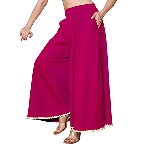 KZULLY Palazzo for Women Solid