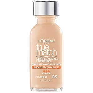 l39oreal paris true match super-blendable liquid makeup natural buff 1 fl oz