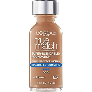 l39oreal paris true match super-blendable all skin liquid natural makeup nut brown 1 fl oz