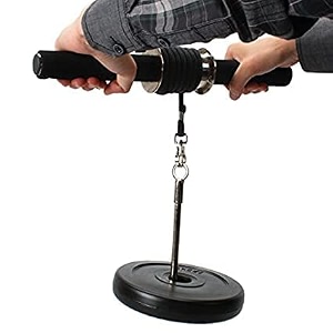 l39avenir plastic spring steel wrist roller forearm wrist exercise hand strengthener-gym equipment black