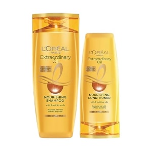l39oreal paris extraordinary oil nourishing shampoo for dry amp dull hair 340ml  conditioner for dry amp dull hair 386 ml regime pack of 2