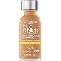 L'OREAL PARIS Makeup True Match Super-Blendable All Skin Full Coverage Matte Liquid Foundation, Crème Café W8, 1 Fl Oz,1 Count.
