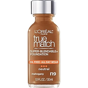 l39oreal paris true match super-blendable liquid makeup radiant natural mahogany 1 fl oz