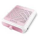 L'UGX Nail Dust Collector Rechargeable with 2 Reusable Filter, Professional Dust Collector Nail Tech Fan Extractor Powerful Suction Vacuum Dust Collector for Nails, Perfect for Home Salon Use