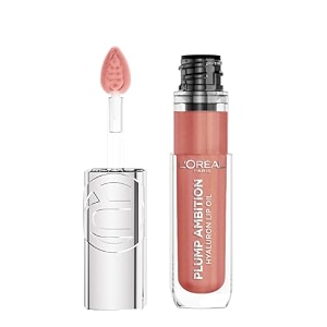 l39oreal paris plump ambition hyaluron plumping lip oil nude macaron