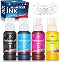 L&C Sublimation Ink 522 Refill Bottles Heat Transfer Ink for ET-2800 ET-2720 ET-15000 ET-2760 ET-2803 ET-4700 ET-2850 ET-4760 ET-4800 ET-2700 ET-3760 Printers for Mugs T-Shirts Pillows Phone Cases