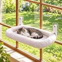 L&W BROS. Cat Window Perch Cushion Bed Hammock with 4 Updated Suction Cups Easy to Assemble Cat Window Bed for Heavy Large Cats (M 1Pc)