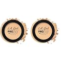 L.A. Girl Pro.Face Matte Pressed Powder, Creamy Natural GPP604 (Pack of 2)