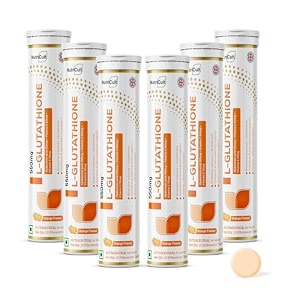l-glutathione 550mg - 120 effervescent tablets glutathione effervescent tablets for glowing skin with hyaluronic acid vitamin c amp vitamin e  skin glow supplement for clear skin  orange