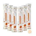 L-Glutathione 550mg - 120 Effervescent Tablets Glutathione Effervescent Tablets for Glowing Skin with Hyaluronic Acid Vitamin C &amp; Vitamin E | Skin Glow Supplement For Clear Skin | Orange